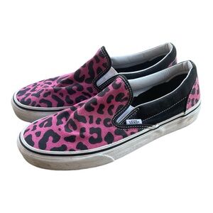 Vans Women’s 9.5 Pink Leopard Print Sneakers